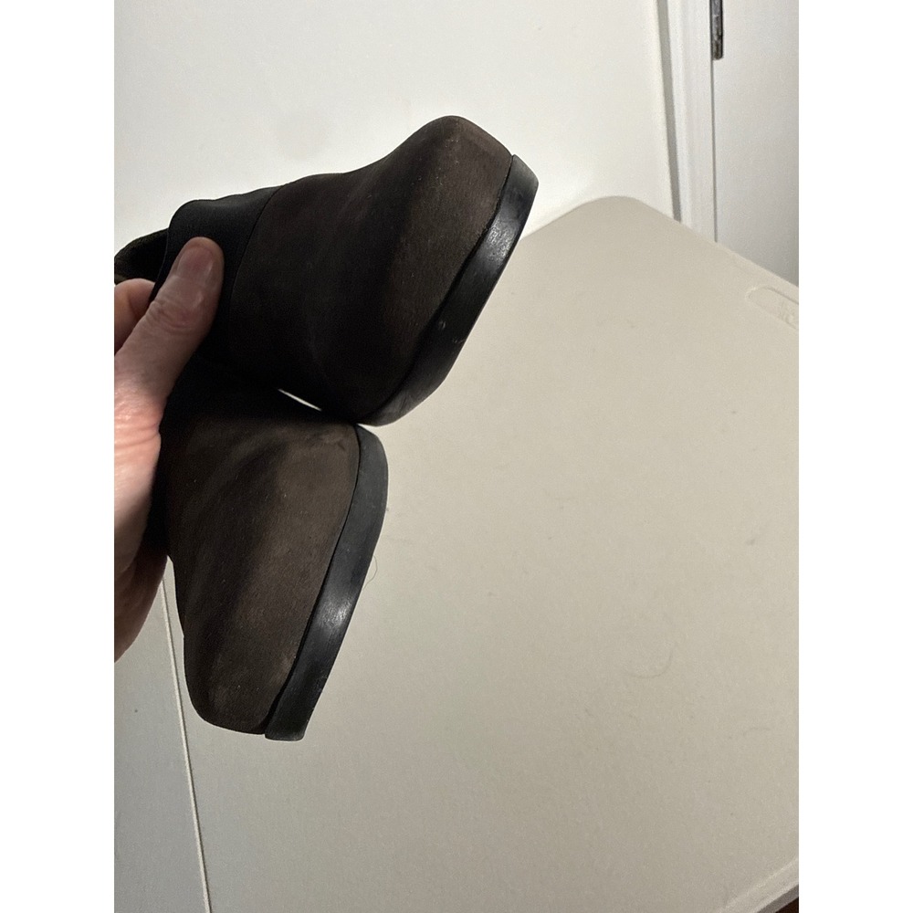 Arche LN Brown Suede Wedge Pumps Made in France Elastic Gore Slip On Shoes 42/11 - Picture 4 of 8